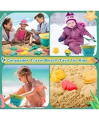 Gnuadz Beach Sand Toys Set Bucket Shovel Rake Sandcastle Kit
