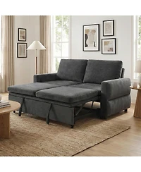 Streamdale Furniture Convertible Sofa Bed Loveseat with Usb Ports