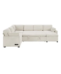 Streamdale Furniture U-Shaped Sectional Sofa Bed with Storage