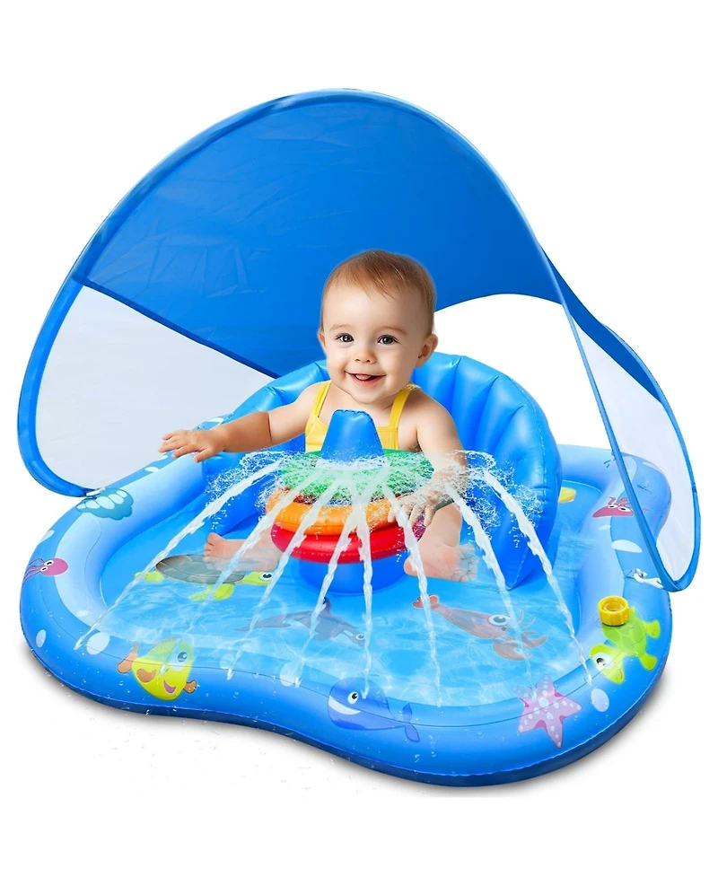 Gnuadz Play Mat Sprinkler Inflatable Pool Float Rings Backyard Water Toys