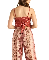 Bcx Women's Printed Square-Neck Cami Top