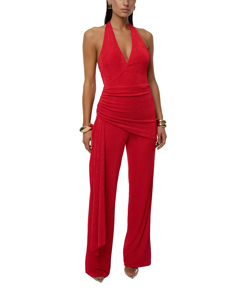 Jluxlabel Women's Rustic Charm Halter Jumpsuit