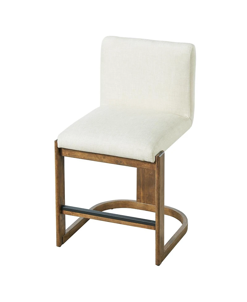 Streamdale Furniture 24" Counter Height Linen Wood Upholstered Bar Stools