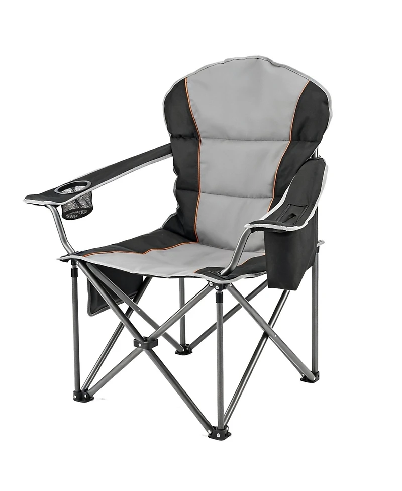 Yiortwo Oversized Camping Chair with Cooler Bag, Padded Folding Outdoor