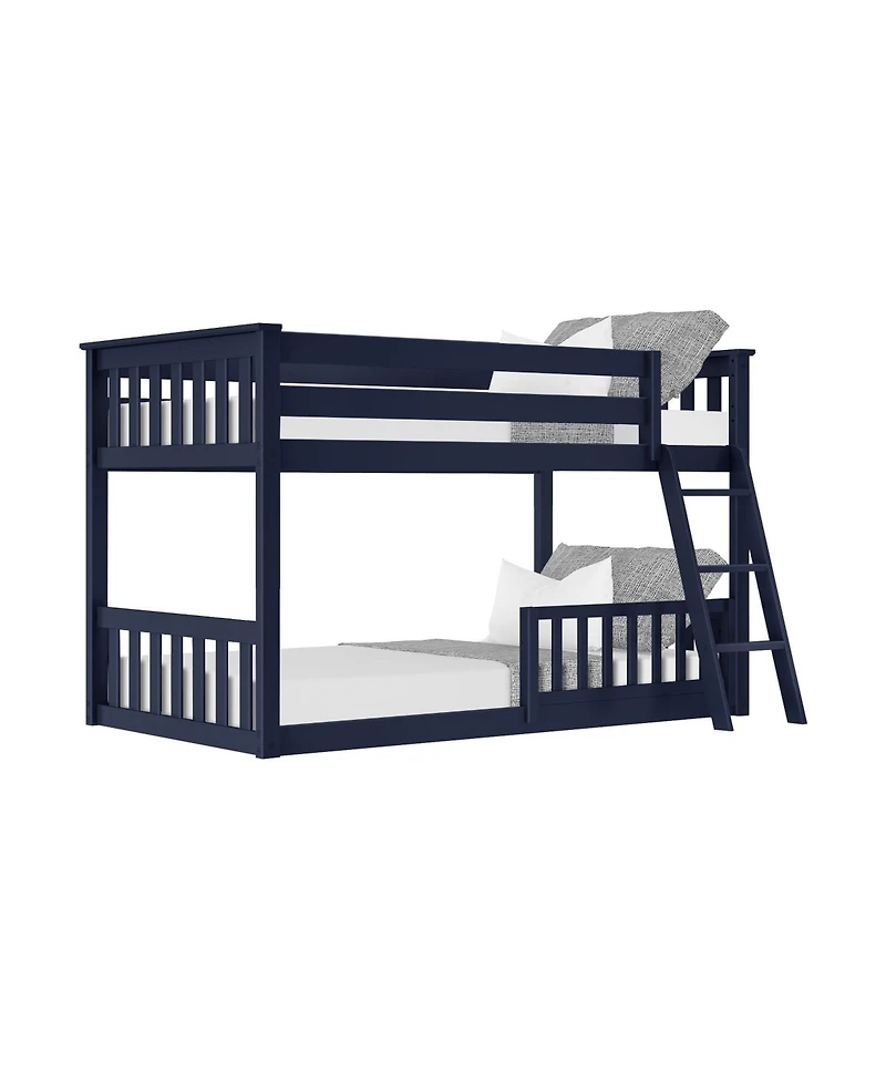 Max & Lily Twin over Low Bunk with Single Guard Rail