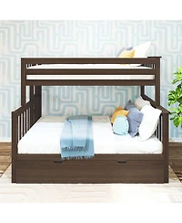 Max and Lily Bunk Bed With Ladder on End Trundle