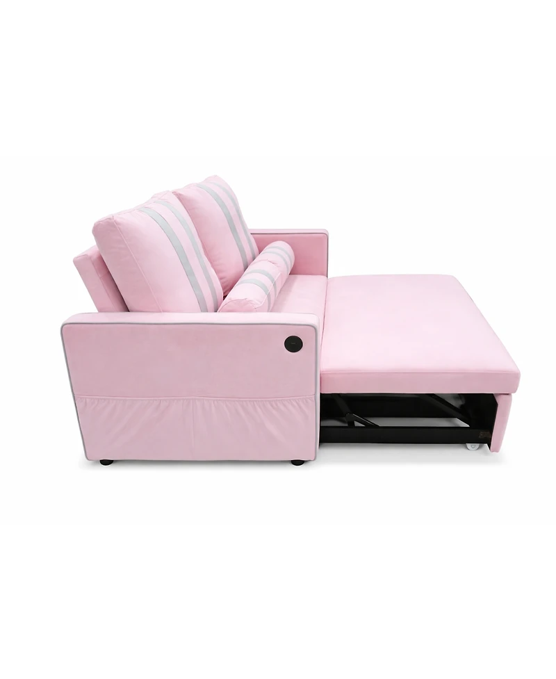 Streamdale Furniture 2-Seater Pull-Out Sofa Bed with Usb and Storage