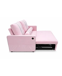 Streamdale Furniture 2-Seater Pull-Out Sofa Bed with Usb and Storage