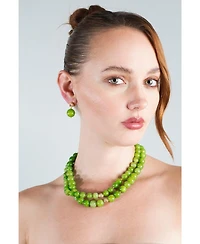 Classicharms Olivia Peridot Bead Choker Necklace