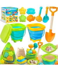 Gnuadz Collapsible Beach Sand Toys Bucket Set Mesh Bag