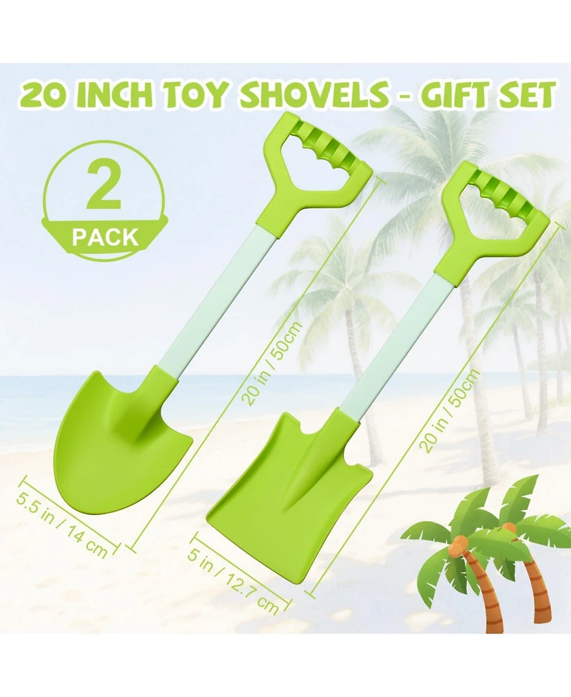 Gnuadz 2pack Sand Beach Shovels Plastic Spades Sandbox Digging Play Gift Set