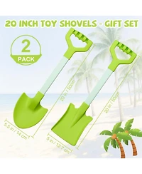 Gnuadz 2pack Sand Beach Shovels Plastic Spades Sandbox Digging Play Gift Set