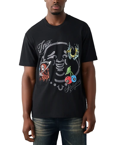 True Religion Men's Buddha Face Logo Short-Sleeve T-Shirt