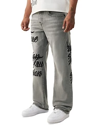 True Religion Men's Billy Bootcut Embroidered Leg Flap Jeans