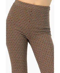 Ivonne Women's Geometric Jacquard Flared Pants