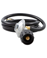 Camco Low Pressure Gas Regulator with 6' Propane Hose and Quick Connect Valve
