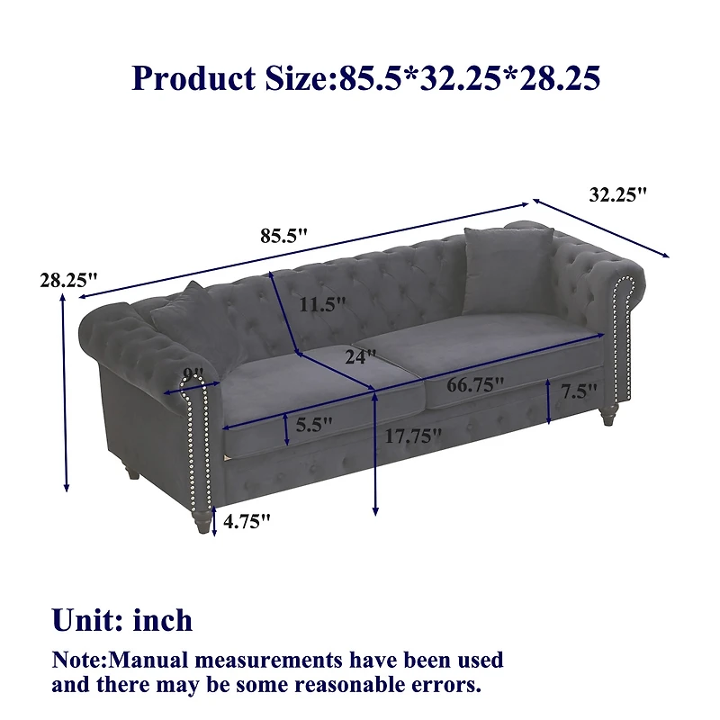 Streamdale Furniture Modern Combo Sofa with Wood Frame and Feet