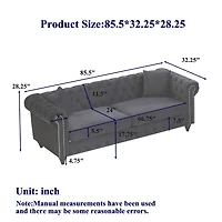 Streamdale Furniture Modern Combo Sofa with Wood Frame and Feet
