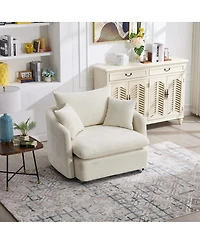 Streamdale Furniture Swivel Sofa Armchair with 3 Pillows