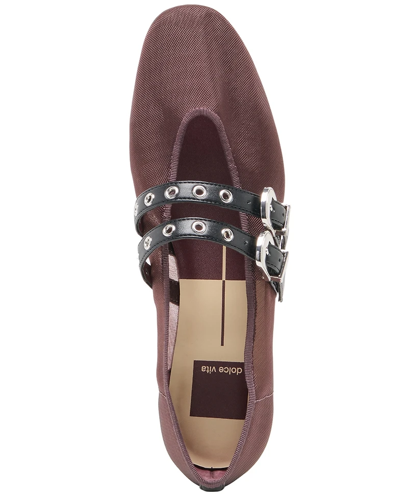 Dolce Vita Women's Baylee Grommet Double Strap Mary Jane Flats