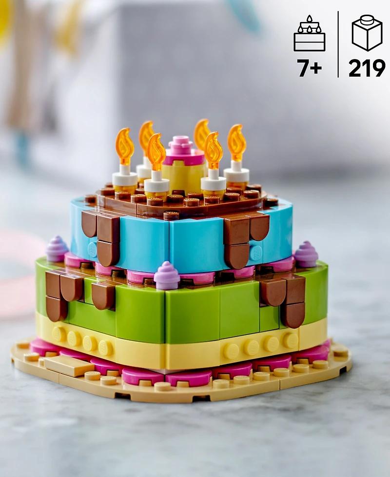 Lego Birthday Party Cake Building Set 40815, 219 Pieces