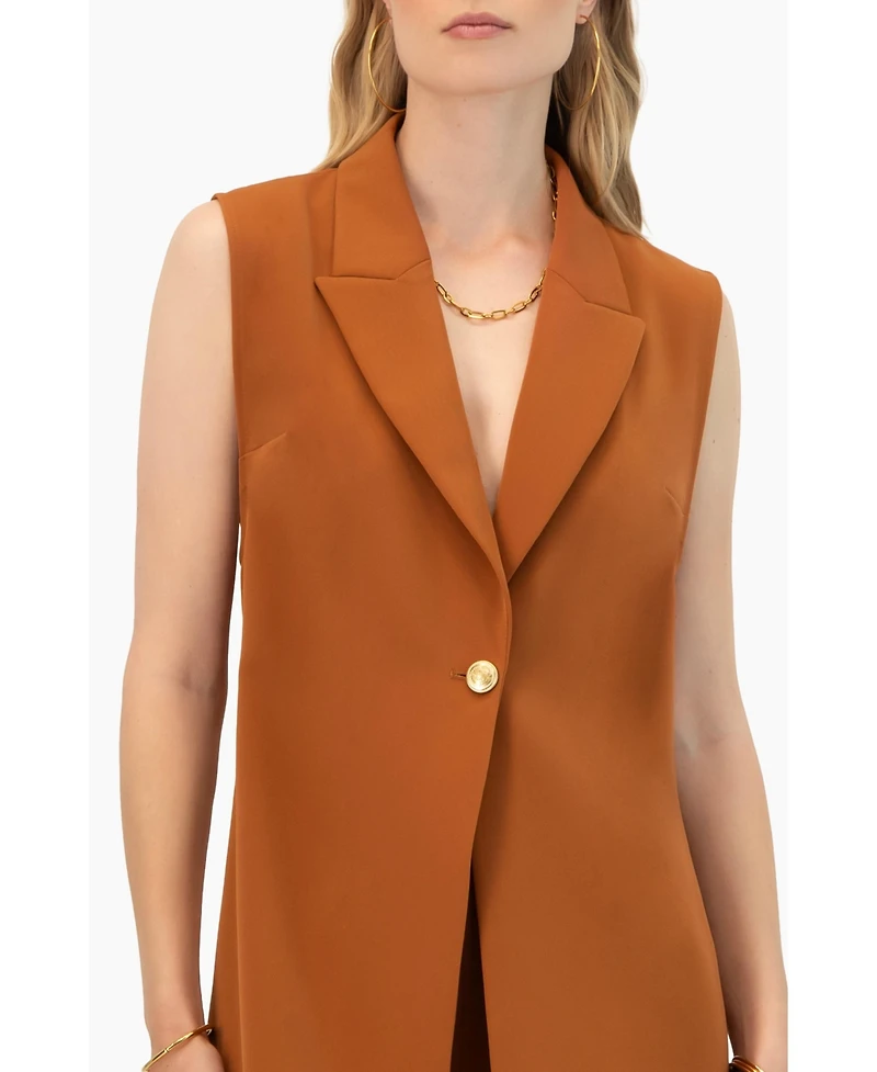 Ivonne Women's Single-Button Tailored Vest