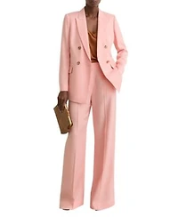Reiss Womens Double Breasted Peak Lapel Suit Jacket Womens Wide Leg Suit Trousers