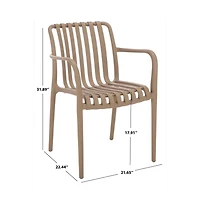 Augusta Home Holly Outdoor Dining Armchair (Set of 2)