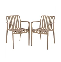 Augusta Home Holly Outdoor Dining Armchair (Set of 2)