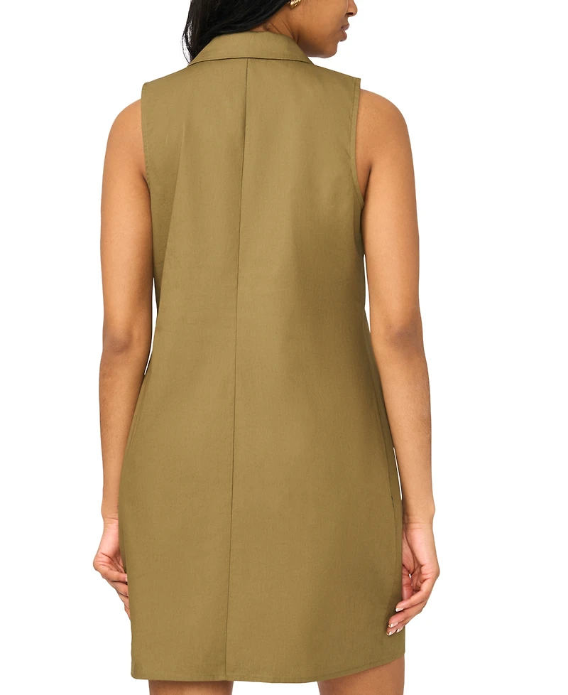 Msk Women's Sleeveless Utility Pocket Dress