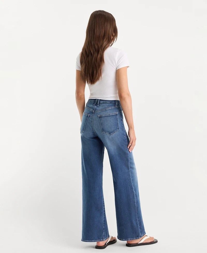 Good American Women's Soft Tech Good Waist Palazzo Ankle Jeans