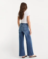 Good American Women's Soft Tech Good Waist Palazzo Ankle Jeans