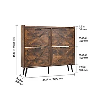 Sugift Shoe Cabinet with 4 Flip Drawers Farmhouse Storage with Wood Legs
