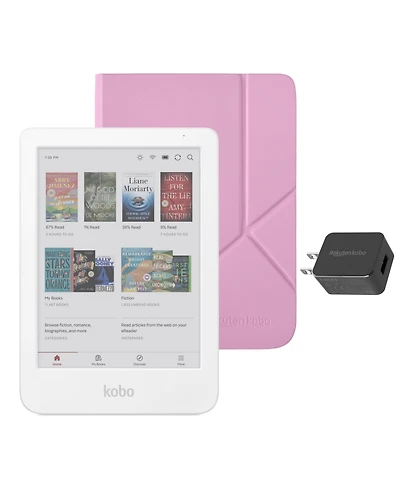 Kobo Clara eReader with SleepCover Case and Ac Bundle