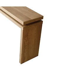 Streamdale Furniture 65-Inch Solid Wood Veneer Console Table, Farmhouse Entryway Sofa Table