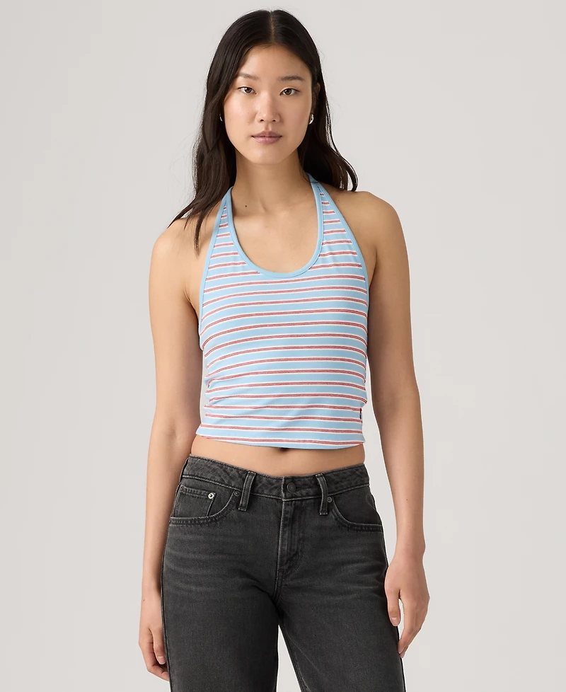 Levi's Women's Ella Striped Halter Crop Top