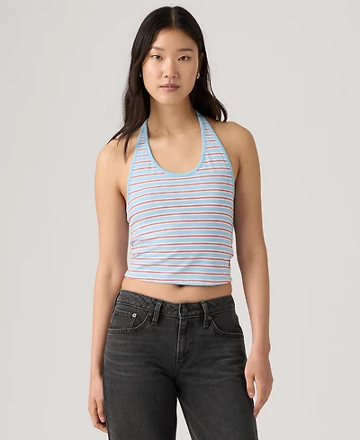 Levi's Women's Ella Striped Halter Crop Top