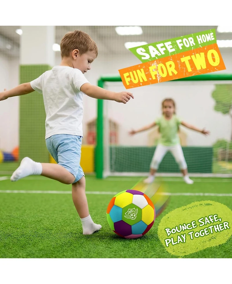 HopeRock 4 Size Indoor Soccer Ball -Soft Silent Foam Size 4 with Realistic Bounce for Youth Skills Practice