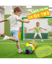 HopeRock 4 Size Indoor Soccer Ball -Soft Silent Foam Size 4 with Realistic Bounce for Youth Skills Practice
