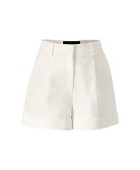 Ivonne Women's Tailored Cotton Single-Button Shorts