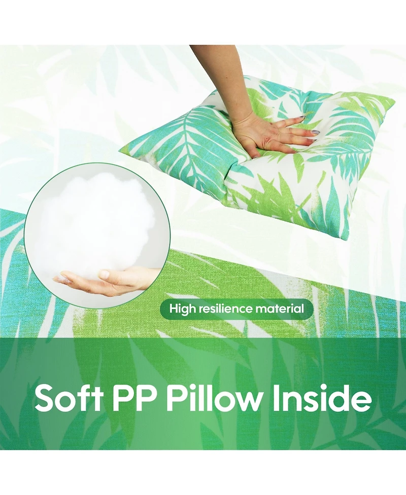 Mondawe 2-Piece Outdoor Pillow Set with Inserts, 18 x