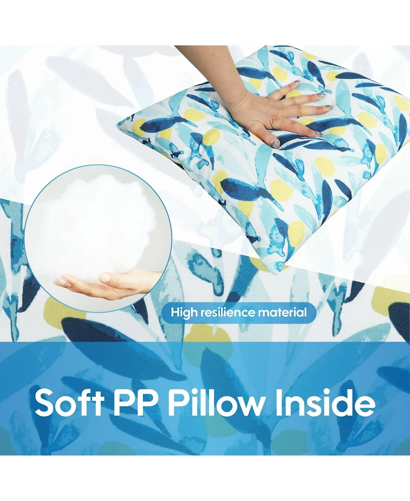 Mondawe 2-Piece Outdoor Pillow Set with Inserts, 18 x