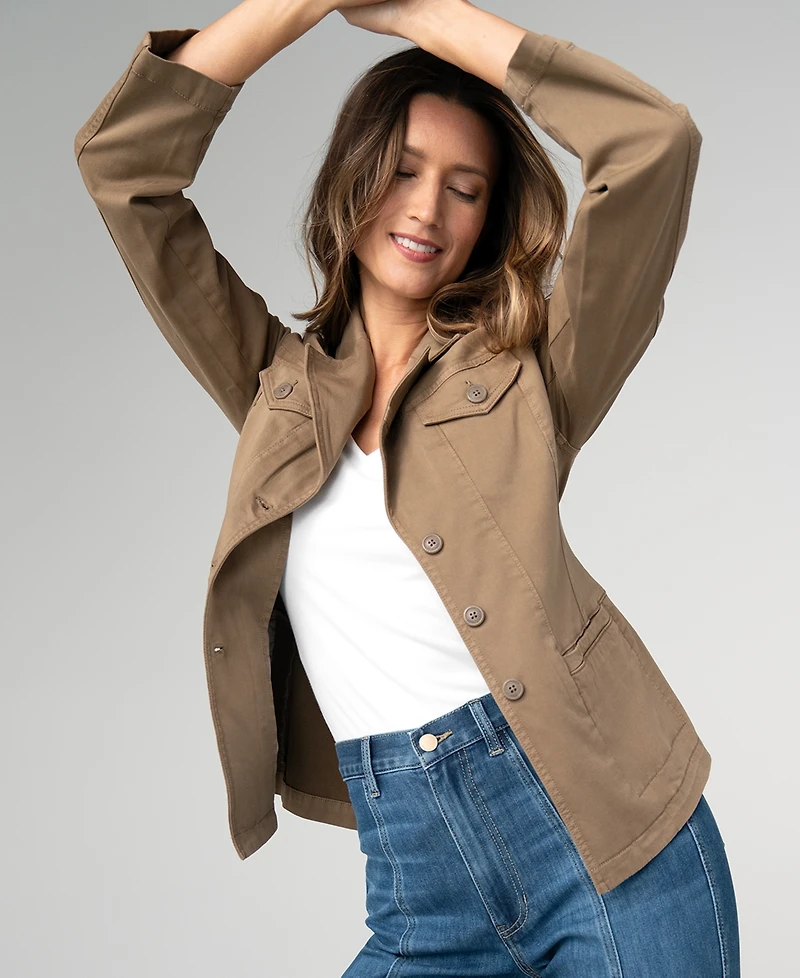 Liverpool Los Angeles Petite Notch Collar Blazer