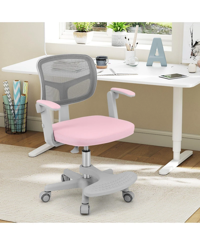 Sugift Kids Desk Chair Children Study Chair with Adjustable Height Armrest and Footrest