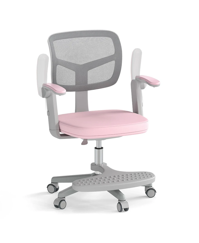 Sugift Kids Desk Chair Children Study Chair with Adjustable Height Armrest and Footrest