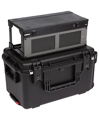 Skb iSeries 4RU Injection Molded Fly Rack Waterproof Wheeled Case, 9" Depth