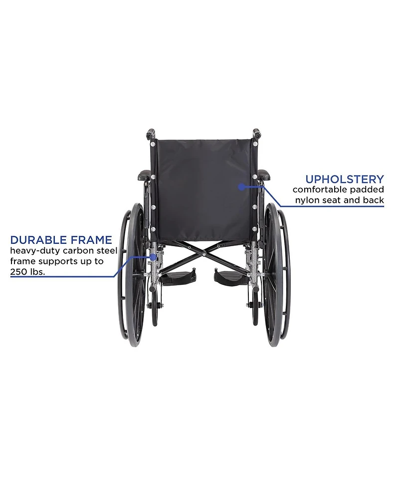 Invacare Tracer SX5 Folding Wheelchair for Adults, 18 Inch Seat, Full Arms, Everyday Use