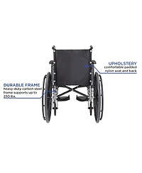 Invacare Tracer SX5 Folding Wheelchair for Adults, 18 Inch Seat, Full Arms, Everyday Use