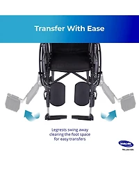 Invacare Wheelchair Elevating Legrests with Composite Footplates and Non Padded Calf Support