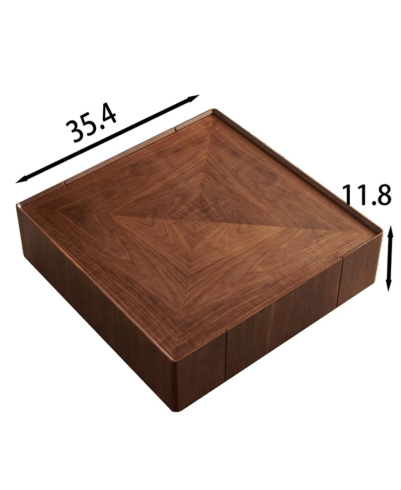 Streamdale Furniture Square Coffee Table for Living Room/Office